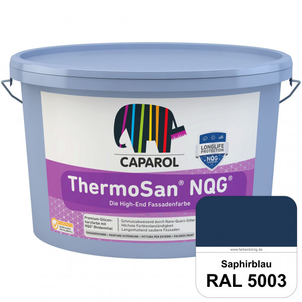 ThermoSan NQG (RAL 5003 Saphirblau) schmutzabweisende Siliconharz Fassadenfarbe mit Algen- und Pilzs