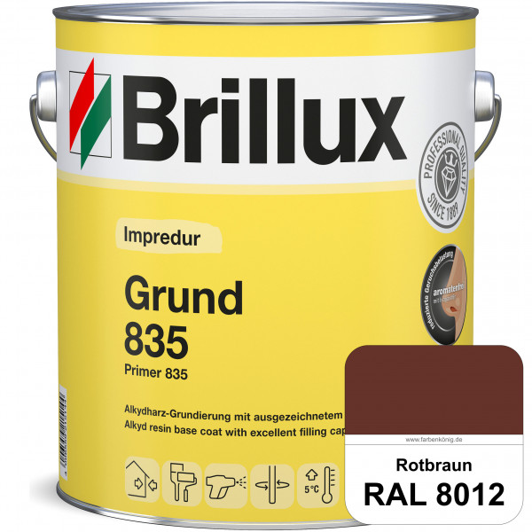 Impredur Grund 835 (RAL 8012 Rotbraun) Grundierung für Laub- und Nadelholz wie Fenstern, Türen etc.