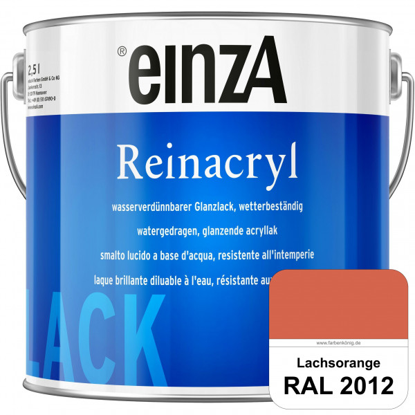 einzA Reinacryl (RAL 2012 Lachsorange) wetterbeständige glänzende Acryl-PU-Lackfarbe