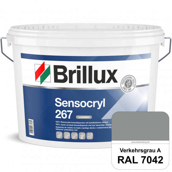 Sensocryl ELF 267 (RAL 7042 Verkehrsgrau A) seidenmatt hochwertige Reinacrylat-Innendispersion für A