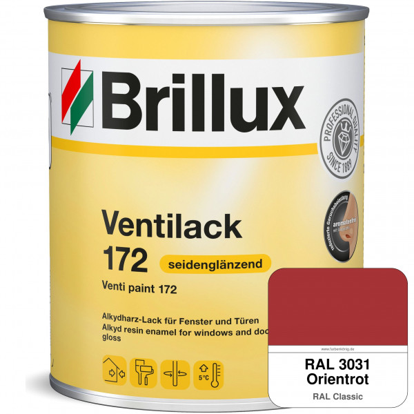 Ventilack Seidenglanz 172 (RAL 3031 Orientrot)