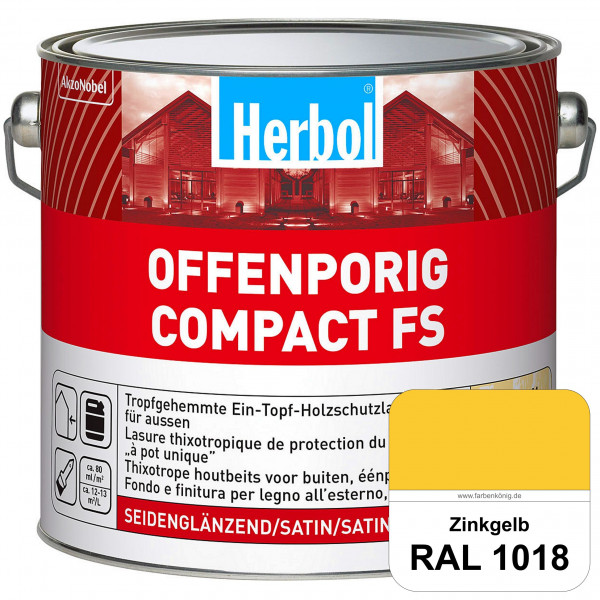 Offenporig Compact FS (RAL 1018 Zinkgelb) Rationelle & thixotrope Ein-Topf-Holzlasur (außen)