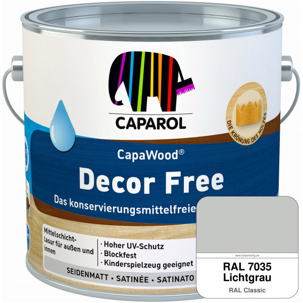CapaWood® Decor Free (RAL 7035 Lichtgrau) - ersetzt Capadur DecorLasur KF
