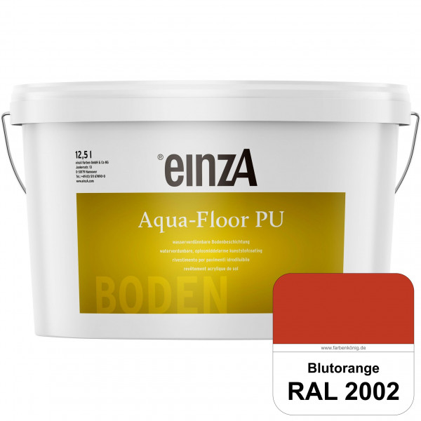 einzA Aqua-Floor PU (RAL 2002 Blutorange) seidenglänzender Acryl-PU-Bodenbeschichtung