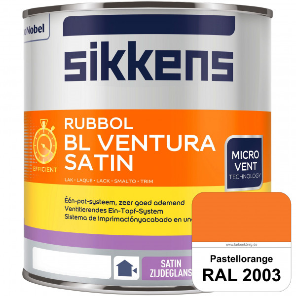 Rubbol BL Ventura Satin (RAL 2003 Pastellorange) Seidenglanzlack (wasserbasiert) Fenster außen