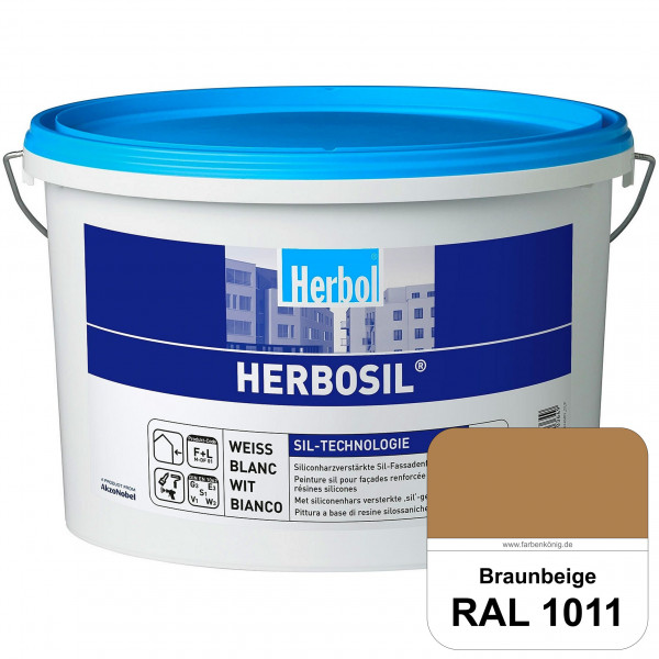 Herbosil (RAL 1011 Braunbeige) streiflichtunempfindliche siliconharzverstärkte Fassadenfarbe