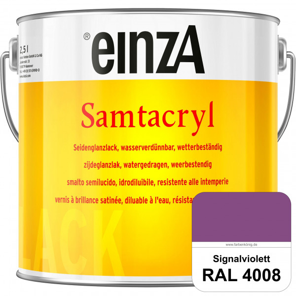 einzA Samtacryl (RAL 4008 Signalviolett) wetterbeständige seidenglänzende Acryl-PU-Lackfarbe