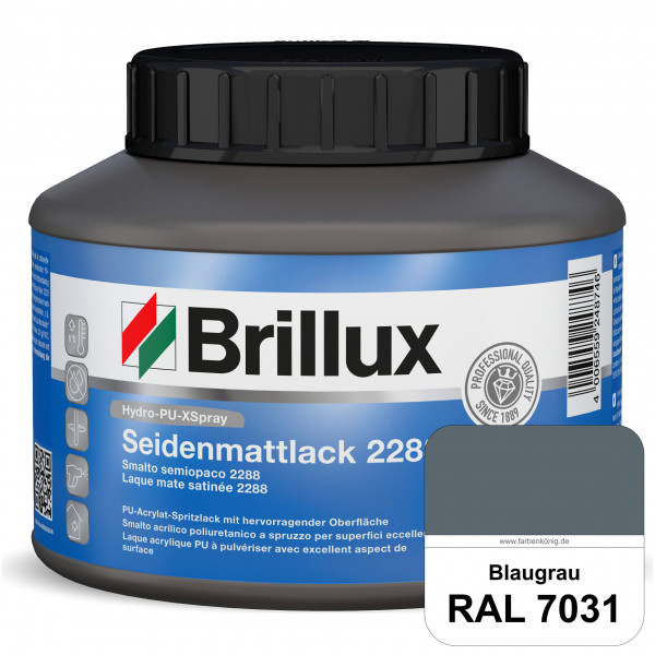 Hydro-PU-XSpray Seidenmattlack 2288 (RAL 7031 Blaugrau) hochwertiger Lack speziell für das XVLP-Spri