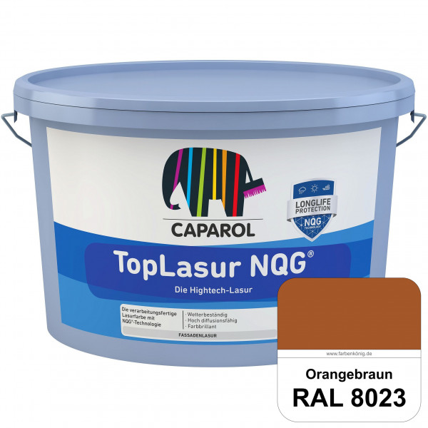 TopLasur NQG® (RAL 8023 Orangebraun) Verarbeitungsfertige Lasur auf Basis der Nano-Quarz-Gitter Tech