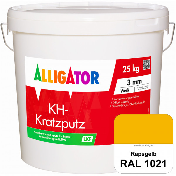 KH-Kratzputz LEF 2 mm (RAL 1021 Rapsgelb)