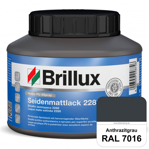Hydro-PU-XSpray Seidenmattlack 2288 (RAL 7016 Anthrazitgrau) hochwertiger Lack speziell für das XVLP