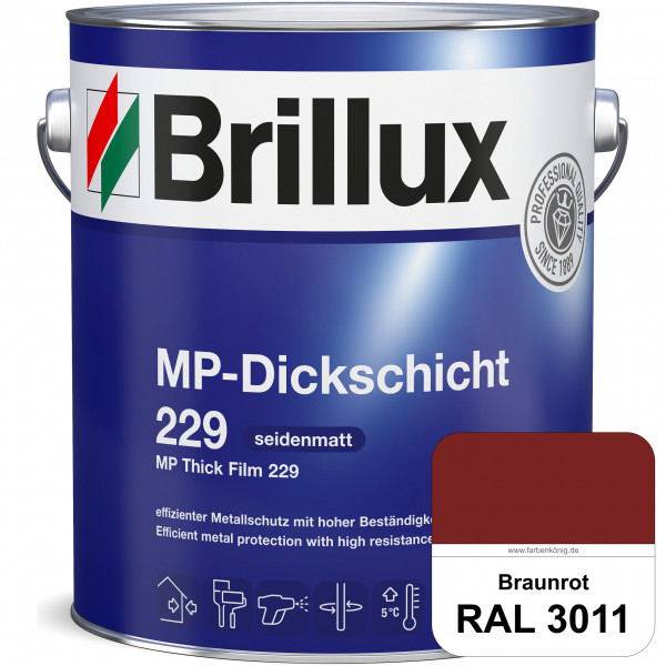 MP-Dickschicht 229 (RAL 3011 Braunrot) Korrosionsschutz für grundierten Eisen- & Stahl sowie für Zin