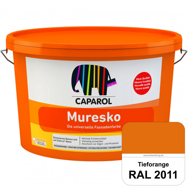 Muresko (RAL 2011 Tieforange) Silanisierte Reinacrylat-Fassadenfarbe auf SilaCryl®-Basis