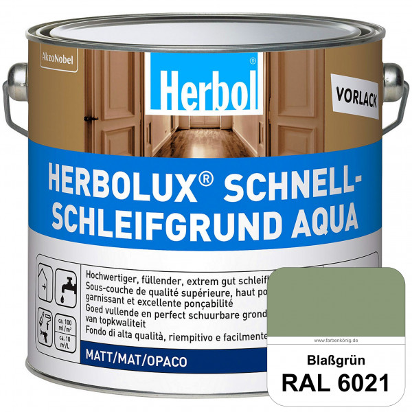 Schnellschleifgrund Aqua (RAL 6021 Blassgrün) wasserverdünnbarer Vorlack mit hervorragender Schleifb