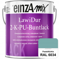 einzA LawiDur 2-K-PU-Buntlack - Seidenglanz (RAL 6034 Pastelltürkis)
