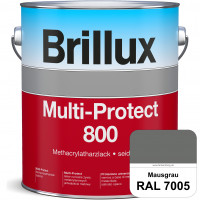Multi-Protect 800 (RAL 7005 Mausgrau) seidenmatter, hoch wetterbeständiger Methacrylatharzlack, für 