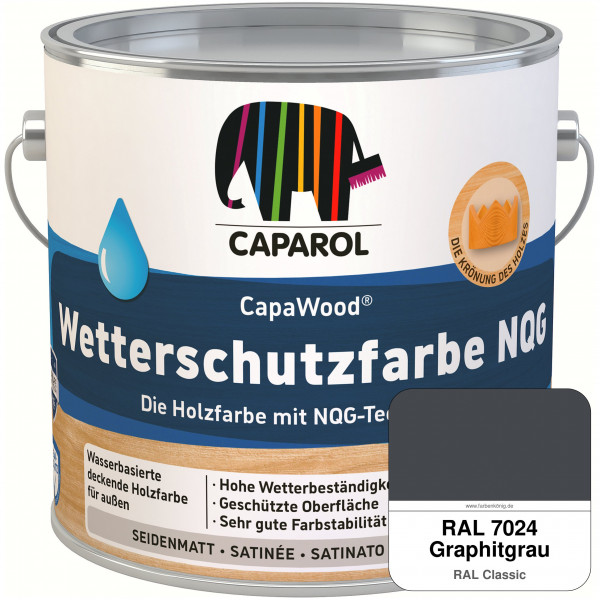CapaWood® Wetterschutzfarbe NQG (RAL 7024 Graphitgrau) - ersetzt Capadur Wetterschutzfarbe NQG