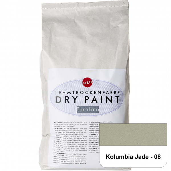 DRY-PAINT Lehmtrockenfarbe - Kolumbia Jade - 08