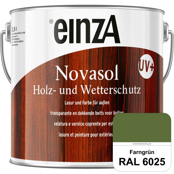 einzA Novasol HW Lasur (RAL 6025 Farngrün) Lasierender Wetterschutz für außen