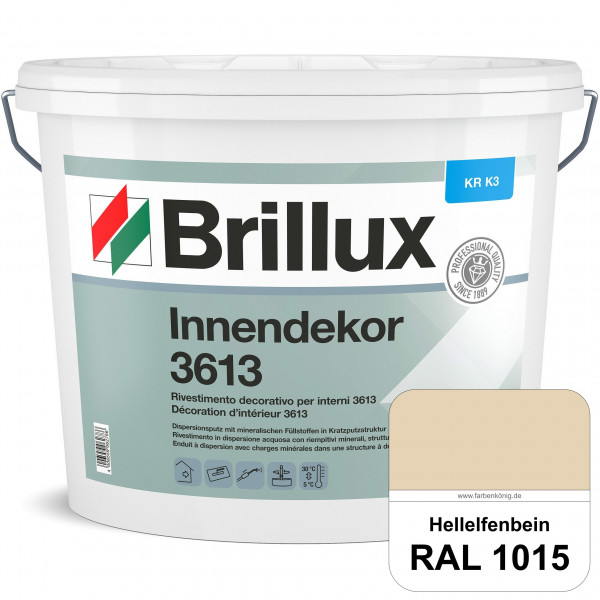 Innendekor ELF KR-K3 3613 (RAL 1015 Hellelfenbein) Kratzputz nach zur Erzielung dekorativer und stra