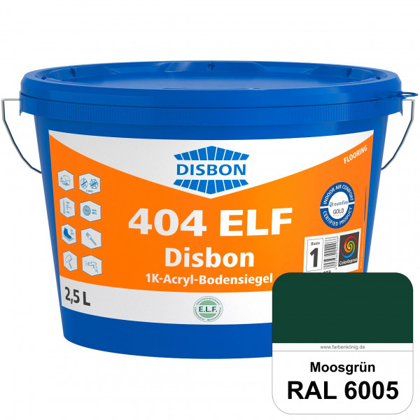 Disbon 404 ELF 1K-Acryl-Bodensiegel (RAL 6005 Moosgrün) 1K PU-verstärkte, emissions- und lösemittelf