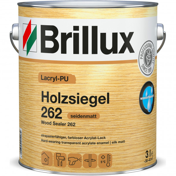 Lacryl-PU Holzsiegel 262 seidenmatt (Farblos)