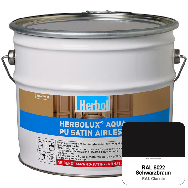 Herbolux Aqua PU Satin Airless (RAL 8022 Schwarzbraun)