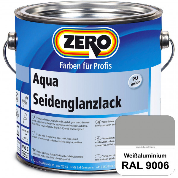 Aqua Seidenglanzlack (RAL 9006 Weißaluminium)