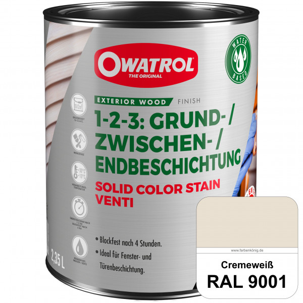 SOLID COLOR STAIN VENTI (RAL 9001 Cremeweiß)