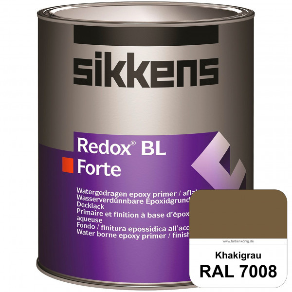 Redox BL Forte (RAL 7008 Khakigrau) seidenmatte & wasserbasierte 2-K-Epoxidharzlack (innen)
