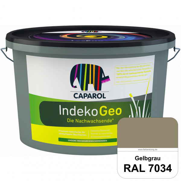IndekoGeo (RAL 7034 Gelbgrau) Ressourcenschonende Premium Innenfarbe für stumpfmatte Oberflächen