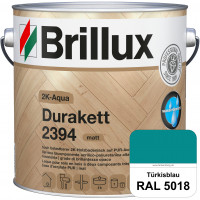 2K-Aqua Durakett 2394 (RAL 5018 Türkisblau) Wasserbasierter 2K-Versiegelung für Parkettfußböden, Die