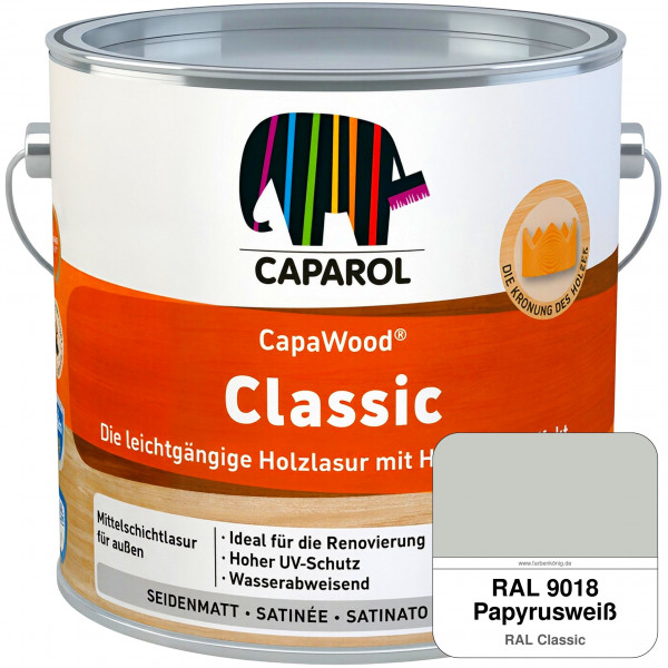 CapaWood Classic (RAL 9018 Papyrusweiß) - ersetzt Capadur ClassicLasur