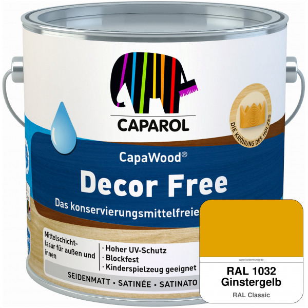 CapaWood® Decor Free (RAL 1032 Ginstergelb) - ersetzt Capadur DecorLasur KF