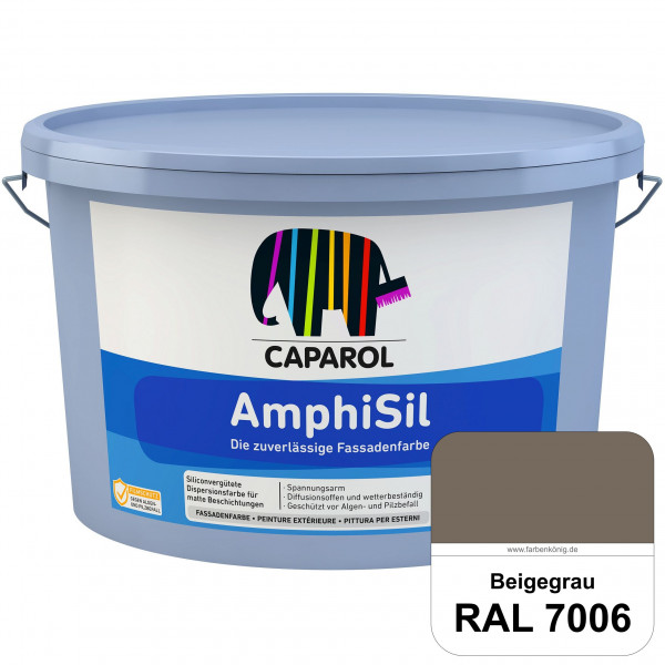 Amphisil (RAL 7006 Beigegrau) Siloxanverstärkte matte Fassadenfarbe mit Silikatcharakter