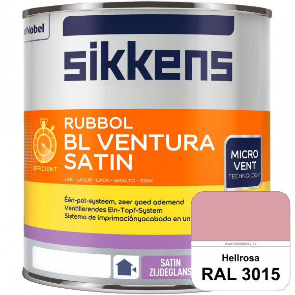 Rubbol BL Ventura Satin (RAL 3015 Hellrosa) Seidenglanzlack (wasserbasiert) Fenster außen
