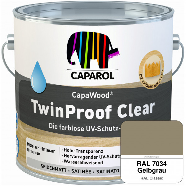 CapaWood® TwinProof Clear (RAL 7034 Gelbgrau) - ersetzt Capadur TwinProof