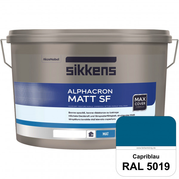 Alphacron Matt SF (RAL 5019 Capriblau) stumpfmatte & hochwertige Premium-Wandfarbe (innen)