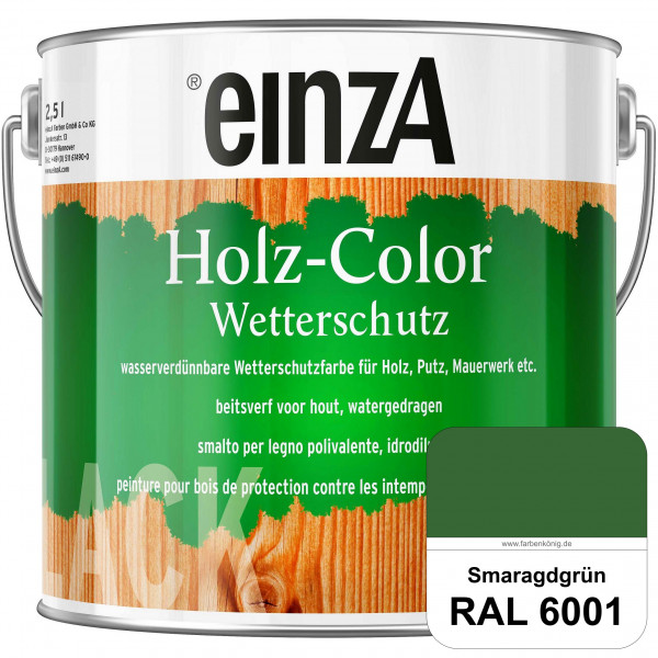 einzA Holz-Color (RAL 6001 Smaragdgrün) Wetterschutzfarbe für außen