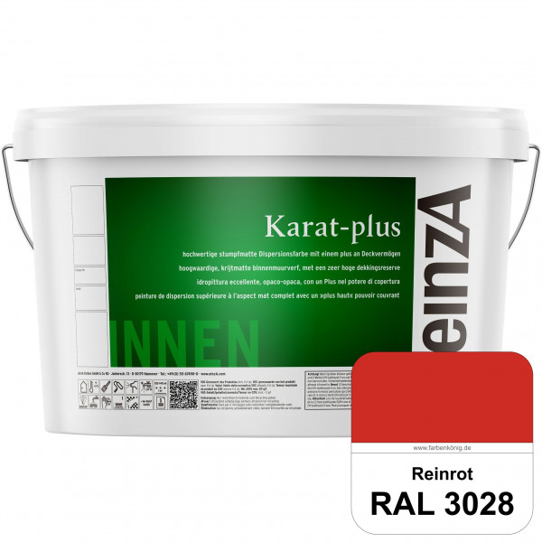 einzA Karat-plus (RAL 3028 Reinrot) Innenwandfarbe mit herausragenden Produkteigenschaften