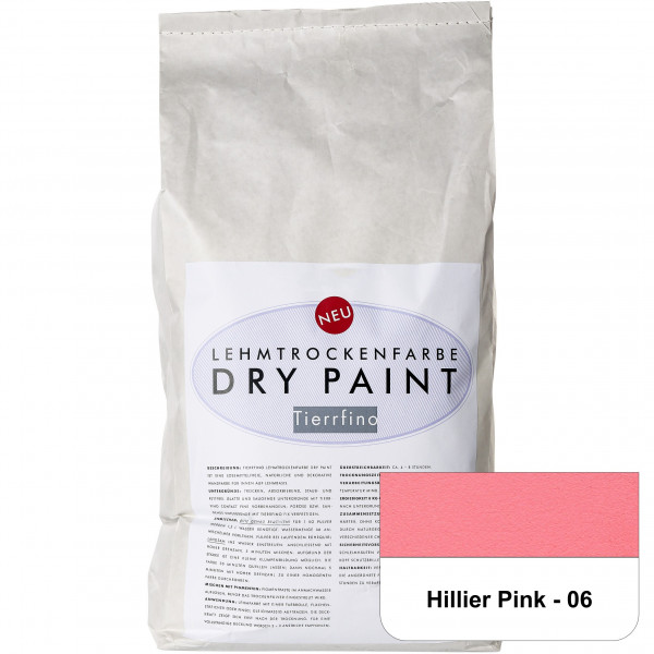 DRY-PAINT Lehmtrockenfarbe - Hillier Pink - 06