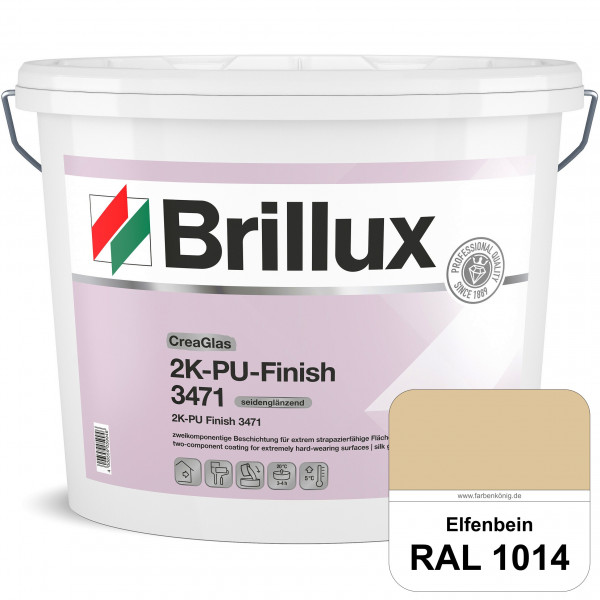 CreaGlas 2K-PU-Finish 3471 (RAL 1014 Elfenbein) seidenglänzende 2K-Beschichtung für extrem robuste D