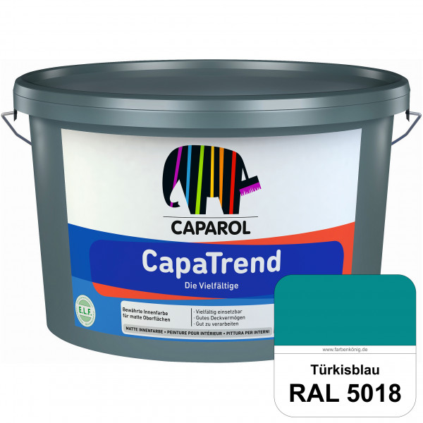CapaTrend (RAL 5018 Türkisblau) matte hochdeckende Dispersionsfarbe für den Innenbereich