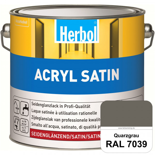 Acryl Satin (RAL 7039 Quarzgrau) wasserverdünnbarer seidenglänzender Lack (Innen & Außen)