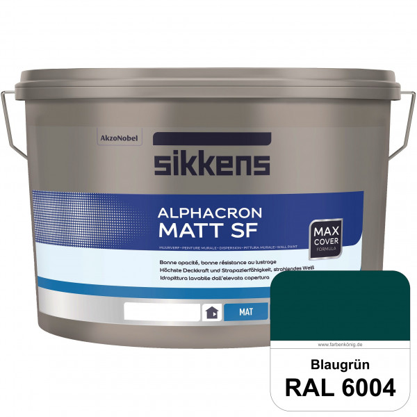Alphacron Matt SF (RAL 6004 Blaugrün) stumpfmatte & hochwertige Premium-Wandfarbe (innen)