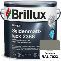 2K-Aqua Seidenmattlack 2388 (RAL 7023 Betongrau) mechanisch und chemisch hoch belastbar für außen & 