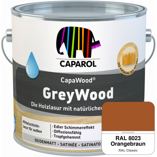 CapaWood® GreyWood (RAL 8023 Orangebraun) - ersetzt Capadur GreyWood
