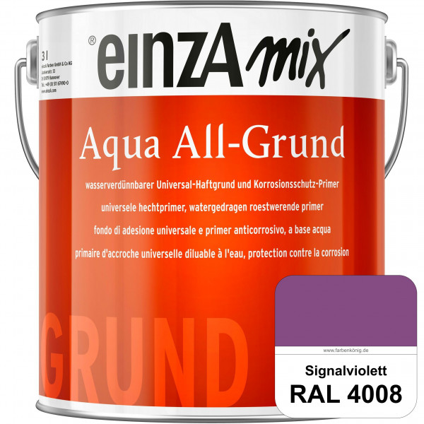 einzA Aqua All-Grund (RAL 4008 Signalviolett) Wasserverdünnbarer Haftgrund & Korrosionsschutz-Primer