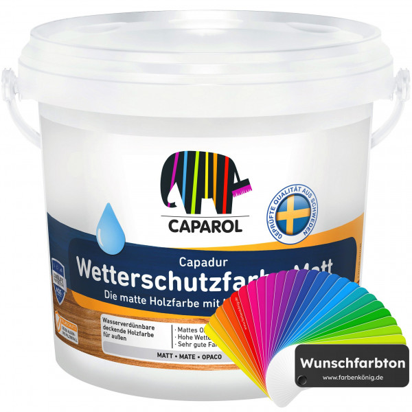 Capadur Wetterschutzfarbe Matt (Wunschfarbton)