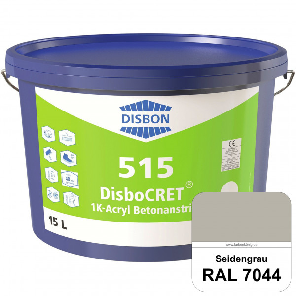 DisboCRET 515 1K-Acryl-Betonanstrich (RAL 7044 Seidengrau) Hochwertige & rissüberdeckende Schutzbesc